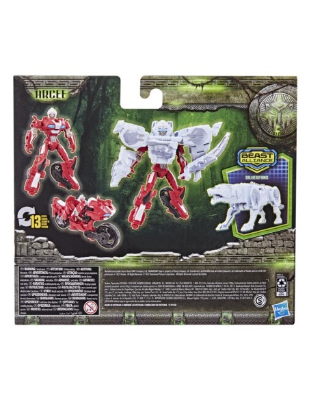 FIGURA DE ACCIÓN TRANSFORMERS BEAST COMBINERS PACK DOBLE ARCEE Y SILVERFANG