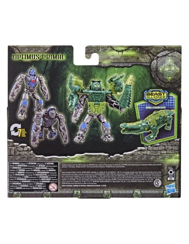 FIGURA DE ACCIÓN TRANSFORMERS BEAST COMBINERS PACK DOBLE OPTIMUS PRIMAL Y SKULLCRUNCHER