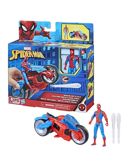 FIGURA DE ACCIÓN MARVEL SPIDER-MAN MOTO ARÁCNIDA