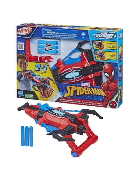 LANZADOR NERF SPIDER-MAN DARDOS Y AGUA