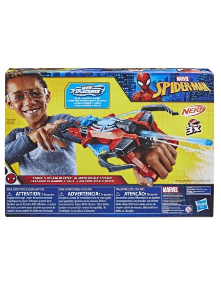 LANZADOR NERF SPIDER-MAN DARDOS Y AGUA