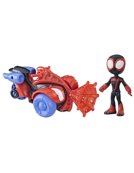 FIGURA DE ACCIÓN SPIDEY AND FRIENDS MILES MORALES SPIDER-MAN, SET TECNO-MOTO