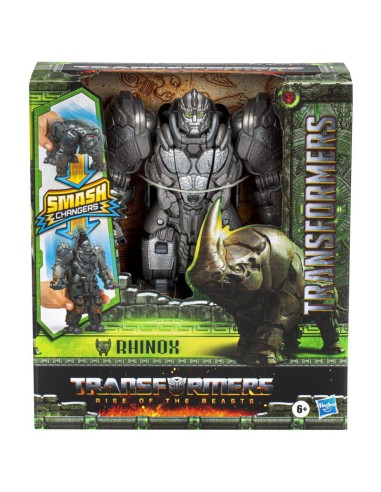 FIGURA DE ACCIÓN TRANSFORMERS EL DESPERTAR DE LAS BESTIAS SMASH CHANGER RHINOX