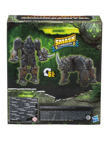 FIGURA DE ACCIÓN TRANSFORMERS EL DESPERTAR DE LAS BESTIAS SMASH CHANGER RHINOX