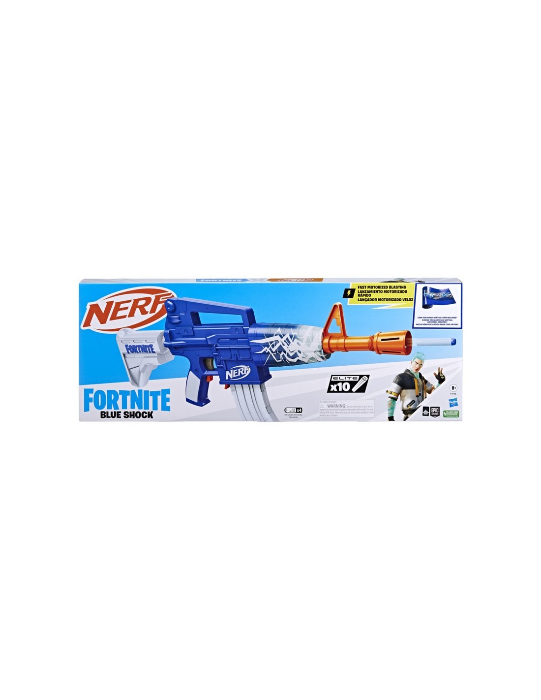 NERF Lançador Fortnite Pump SG, com Câmara de Recarga e 4 Dardos