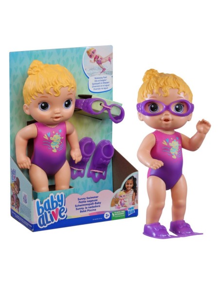 MUÑECA BABY ALIVE SUNNY LA NADADORA PELO RUBIO