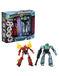 TRANSFORMERS EARTHSPARK, CYBER-COMBINER, TERRAN TWITCH Y ROBBY MALTO