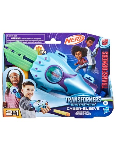LANZADOR TRANSFORMERS NERF EARTHSPARK CYBER-SLEEVE