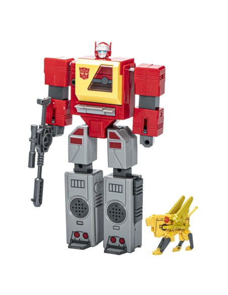 FIGURA DE ACCIÓN TRANSFORMERS RETRO AUTOBOT BLASTER Y STEELJAW