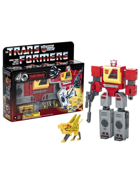 FIGURA DE ACCIÓN TRANSFORMERS RETRO AUTOBOT BLASTER Y STEELJAW