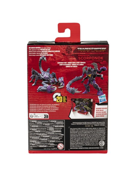 FIGURA DE ACCIÓN TRANSFORMERS STUDIO SERIES DELUXE DESPERTAR DE LAS BESTIAS PREDACON SCORPONOK
