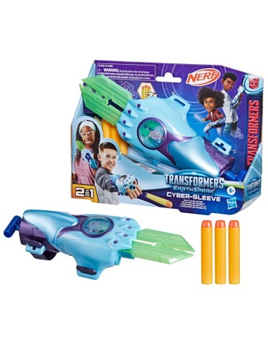 LANZADOR TRANSFORMERS NERF EARTHSPARK CYBER-SLEEVE