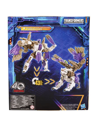 FIGURA DE ACCIÓN TRANSFORMERS LEGACY UNITED LEADER BEAST WARS UNIVERSE TIGERHAWK