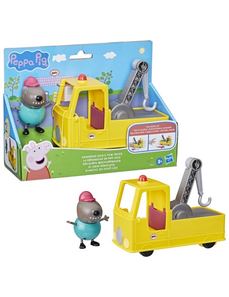 FIGURA PEPPA PIG EL GRAN REMOLQUE DEL ABUELO PERRO