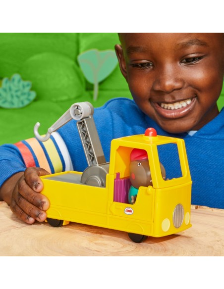 FIGURA PEPPA PIG EL GRAN REMOLQUE DEL ABUELO PERRO