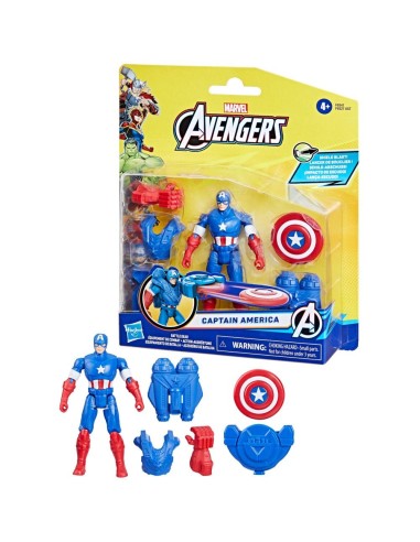 FIGURA DE ACCIÓN MARVEL AVENGERS EPIC HERO SERIES CAPITÁN AMÉRICA CON EQUIPAMIENTO DE BATALLA