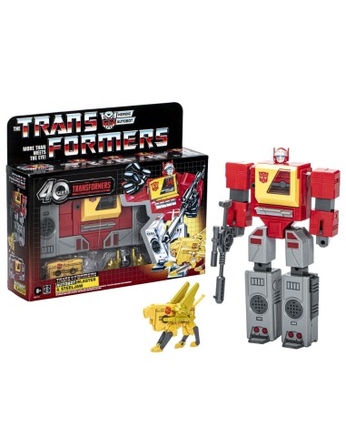 FIGURA DE ACCIÓN TRANSFORMERS RETRO AUTOBOT BLASTER Y STEELJAW