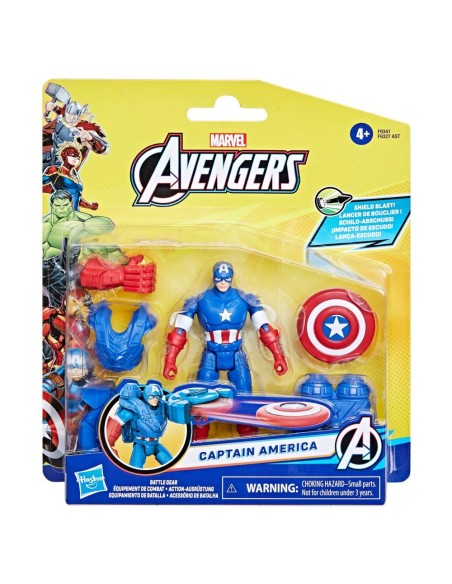 FIGURA DE ACCIÓN MARVEL AVENGERS EPIC HERO SERIES CAPITÁN AMÉRICA CON EQUIPAMIENTO DE BATALLA