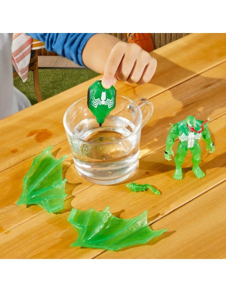 SET SPIDERMAN EPIC HERO SERIES WEB SPLASHERS HIDROATAQUE AÉREO DE SIMBIONTE VERDE