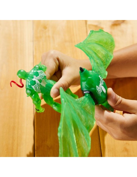 SET SPIDERMAN EPIC HERO SERIES WEB SPLASHERS HIDROATAQUE AÉREO DE SIMBIONTE VERDE