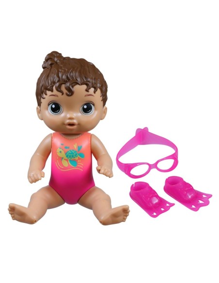 MUÑECA BABY ALIVE SUNNY LA NADADORA CABELLO CASTAÑO