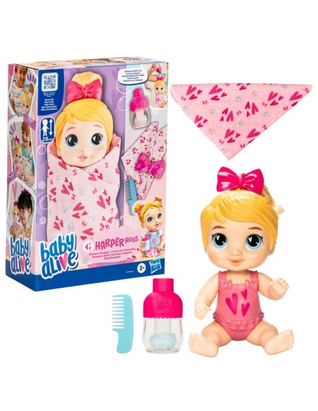 MUÑECA BABY ALIVE BURBUJAS RELAJANTES HARPER HUGS CABELLO RUBIO