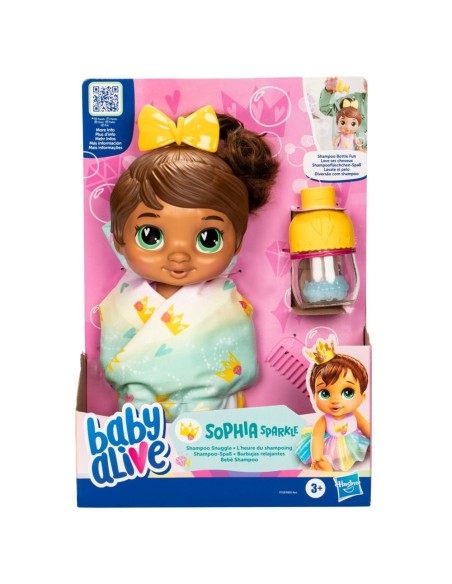 MUÑECA BABY ALIVE BURBUJAS RELAJANTES SOPHIA SPARKLE CABELLO CASTAÑO