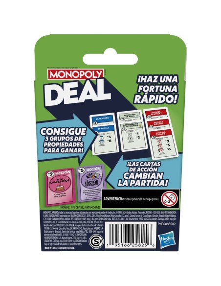 JUEGO DE MESA MONOPOLY DEAL JUEGO DE MESA MONOPOLY DEAL