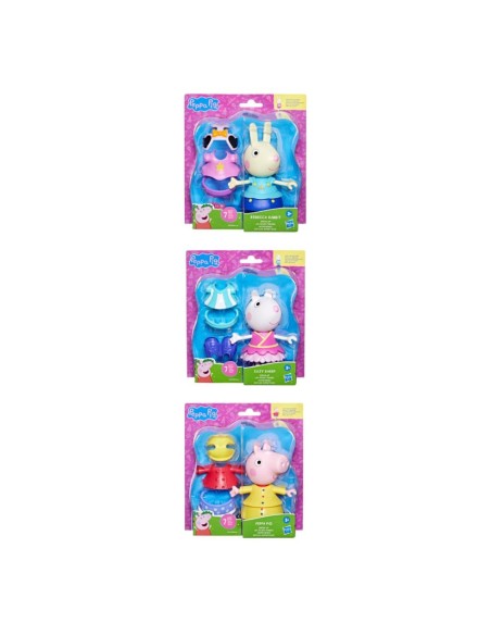 FIGURA PEPPA PIG Y SUS AMIGOS CON ESTILOS DIVERTIDOS