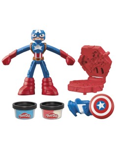 MASAS PLAY DOH MARVEL CAPITÁN AMÉRICA ESCUDO SELLO 2