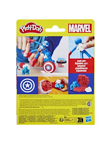 MASAS PLAY DOH MARVEL CAPITÁN AMÉRICA ESCUDO SELLO