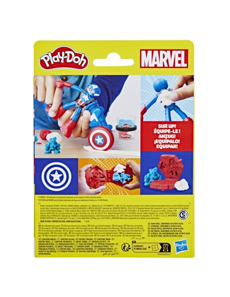 MASAS PLAY DOH MARVEL CAPITÁN AMÉRICA ESCUDO SELLO