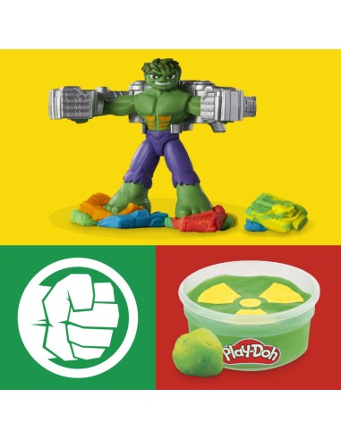 MASAS PLAY DOH MARVEL HULK APLASTA Y MOLDEA