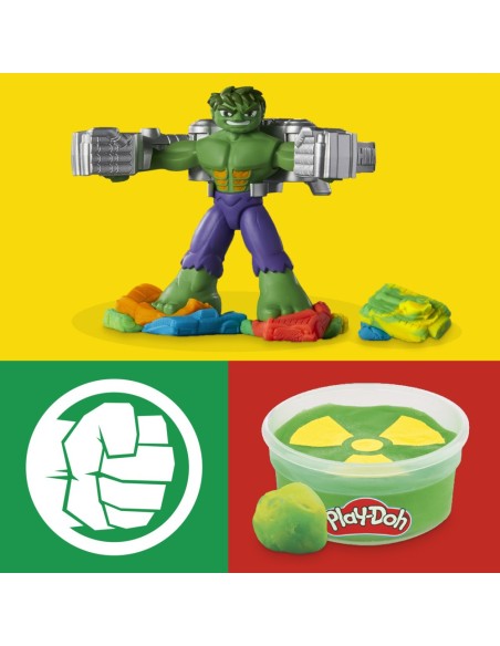 MASAS PLAY DOH MARVEL HULK APLASTA Y MOLDEA