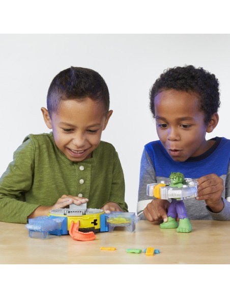 MASAS PLAY DOH MARVEL HULK APLASTA Y MOLDEA