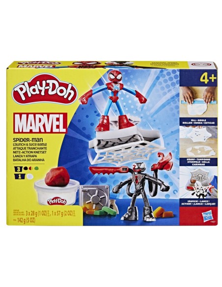 MASAS PLAY DOH MARVEL SPIDER-MAN LANZA Y ATRAPA