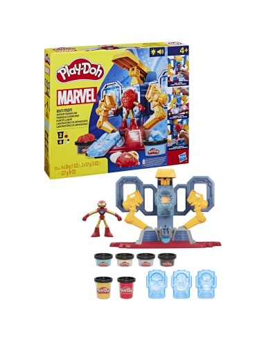 MASAS PLAY DOH MARVEL IRON MAN LABORATORIO DE ARMADURAS