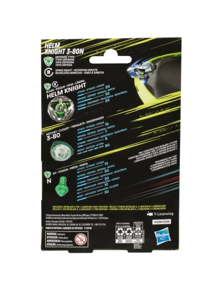 TROMPO BEYBLADE X KIT INICIAL HELM KNIGHT 3-80N