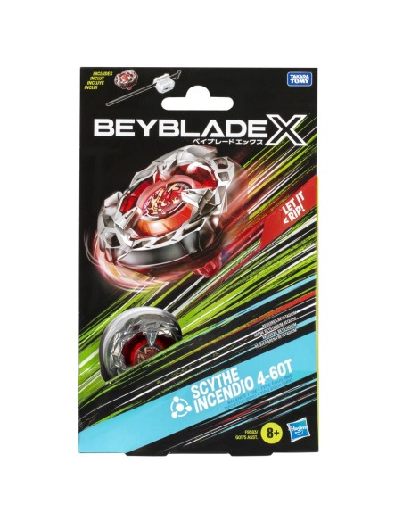 TROMPO BEYBLADE X KIT INICIAL SCYTHE INCENDIO 4-60T