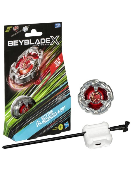 TROMPO BEYBLADE X KIT INICIAL SCYTHE INCENDIO 4-60T