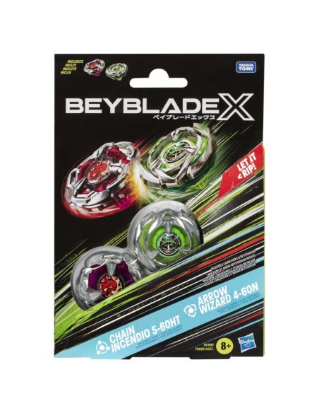 TROMPO BEYBLADE X CHAIN INCENDIO 5-60HT Y ARROW WIZARD 4-60N