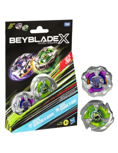 TROMPO BEYBLADE X KNIFE SHINOBI 4-80HN Y KEEL SHARK 3-80