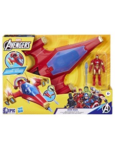 FIGURA DE ACCIÓN MARVEL AVENGERS EPIC HERO SERIES IRON MAN JET DE COMBATE 2