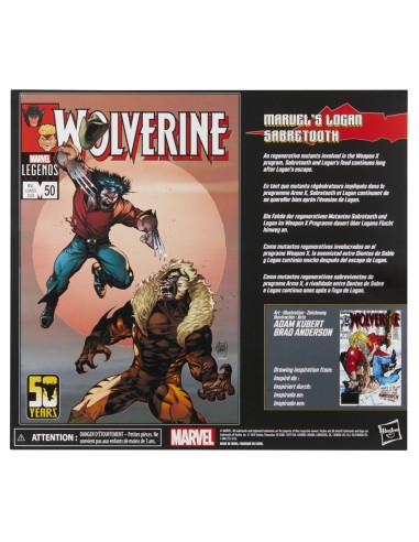 FIGURA DE ACCIÓN MARVEL LEGENDS SERIES LOGAN VS. DIENTES DE SABLE