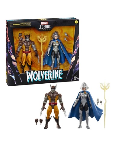 FIGURA DE ACCIÓN MARVEL LEGENDS SERIES WOLVERINE Y LILANDRA NERAMANI