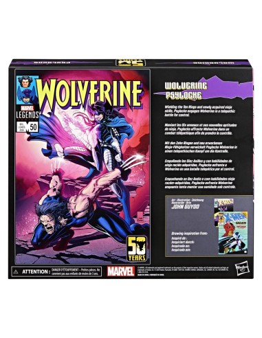 FIGURA DE ACCIÓN MARVEL LEGENDS SERIES WOLVERINE Y PSYLOCKE