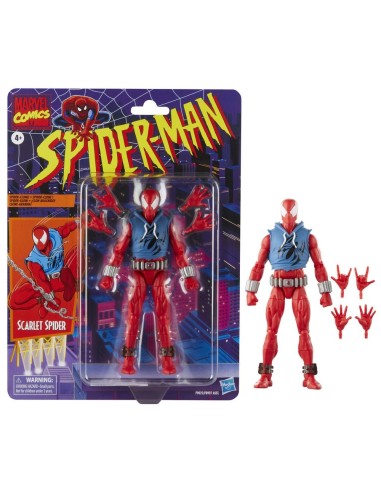 FIGURA DE ACCIÓN SPIDERMAN LEGENDS SERIES ARAÑA ESCARLATA