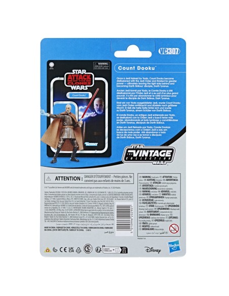 FIGURA DE ACCIÓN STAR WARS VINTAGE EL ATAQUE DE LOS CLONES CONDE DOOKU