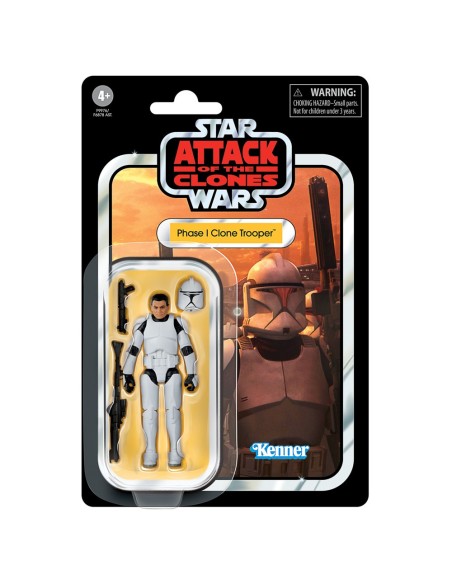 FIGURA DE ACCIÓN STAR WARS VINTAGE EL ATAQUE DE LOS CLONES SOLDADO CLON FASE I