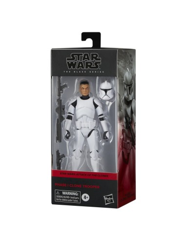 FIGURA DE ACCIÓN STAR WARS BLACK SERIES EL ATAQUE DE LOS CLONES SOLDADO CLON FASE I